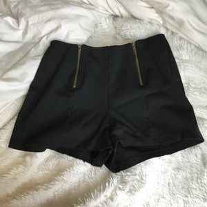 Black formal shorts